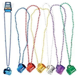 33" Metallic Beer Mug Beads