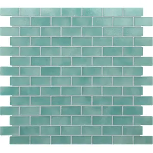 Aquamarine Natural, 3/4" x 1-5/8" - Glass Tile