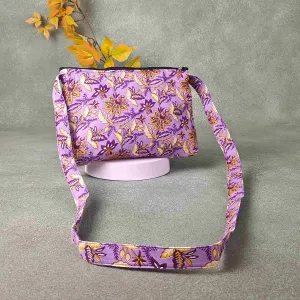 Bristlefront Everday sling Light Purple Colour with Yellow Small Flower Design.