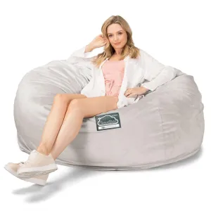 CloudSac 1010 XXL Giant Memory Foam Bean Bag Sofa - Velvet Silver