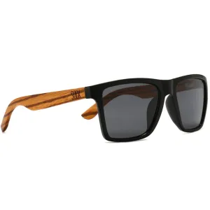 Dalton Sunglasses l Black Lens l Walnut Arms