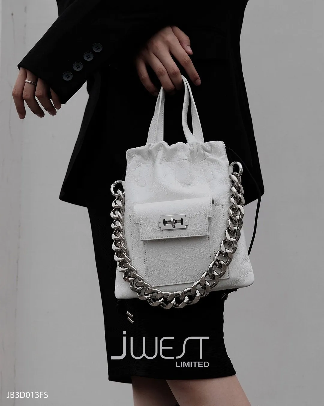 Jovi Chain Leather Tote Bag