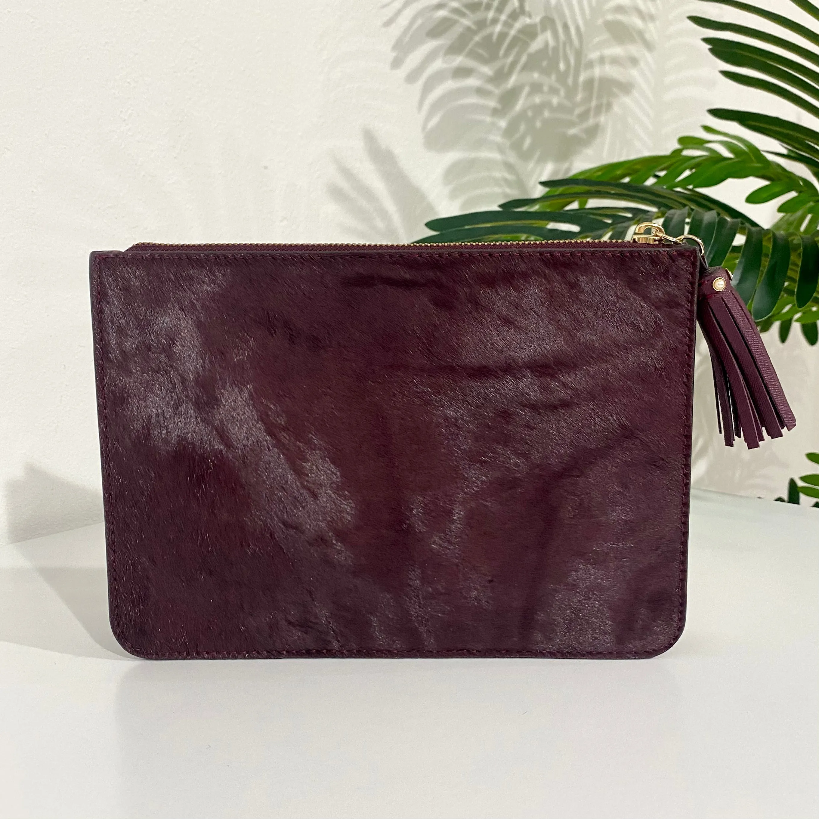 Kate Spade Purple Calfhair Clutch