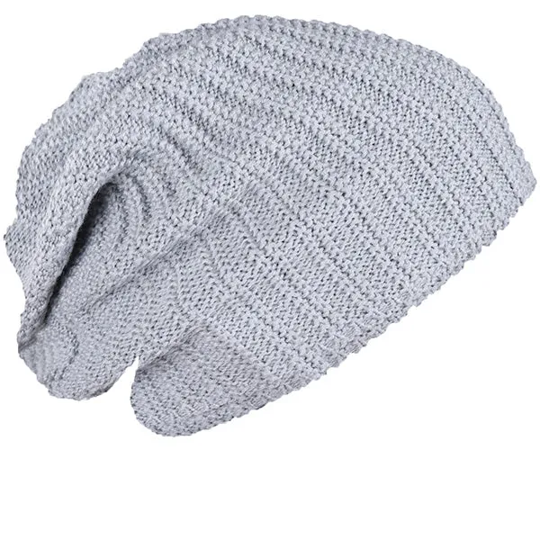 Men Oversize Baggy Knit Beanie Hat - Thin