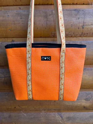 OM Tote-Orange Zip Top