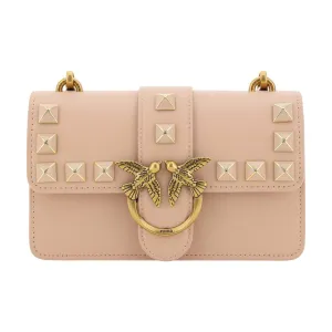 PINKO Chic Pink Cipria Mini Love Shoulder Bag