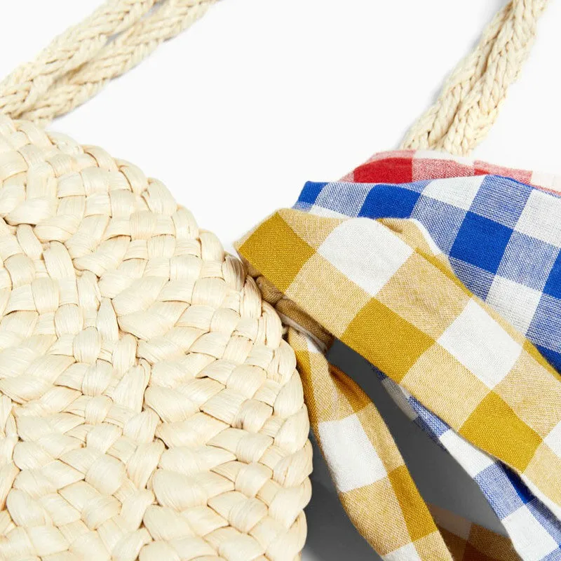 Retro Rattan Designer Knitted Straw Shoulder Bag