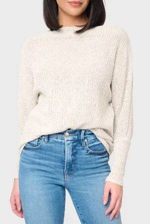 Slouchy Off Shoulder Open Stitch Sweater