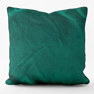 Teal Piped Velvet Velour Cushion - Sumptuously soft and luxurious