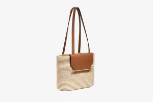 The Strathberry Basket (Small) - Raffia/Leather Tan