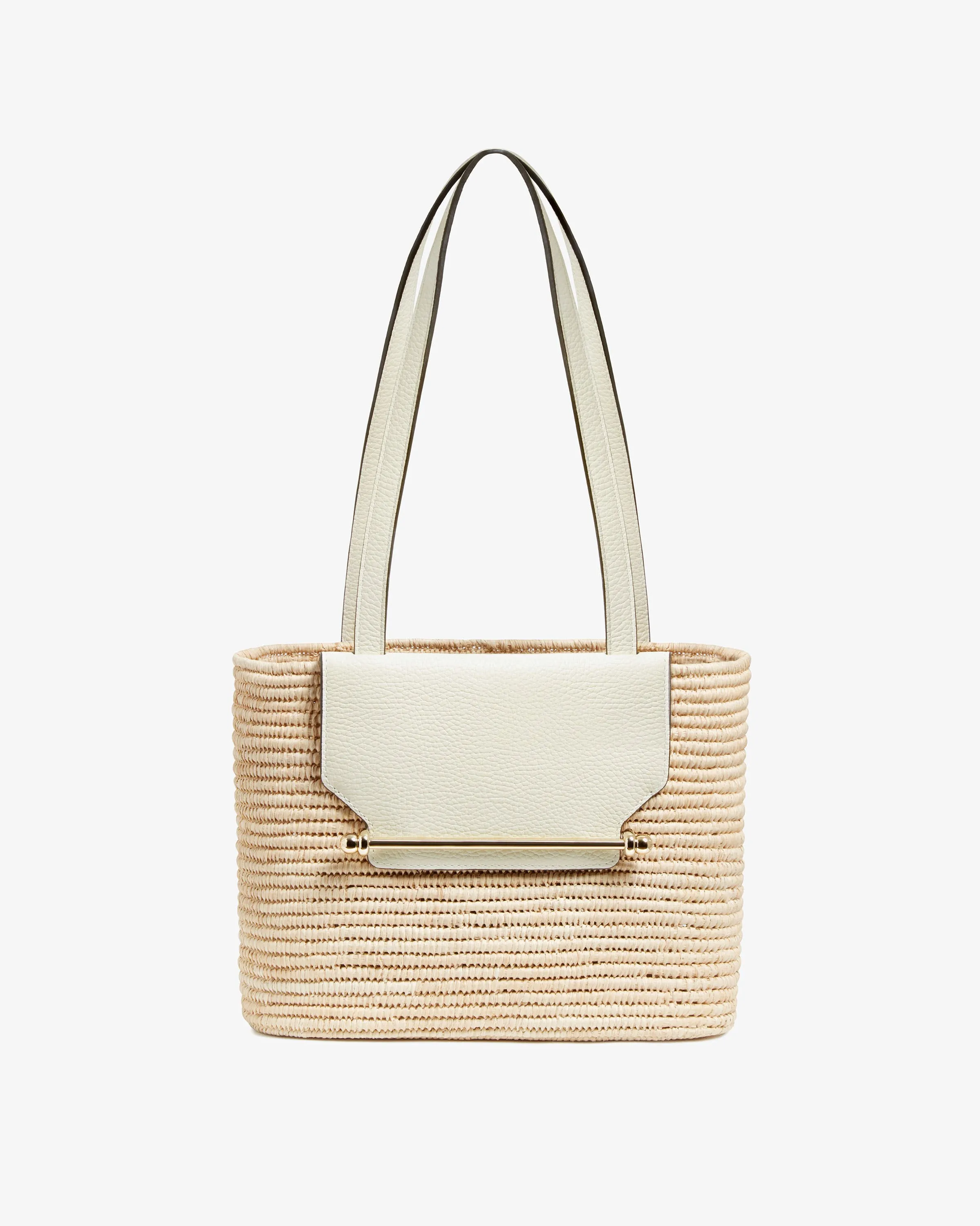 The Strathberry Basket (Small) - Raffia/Leather Vanilla