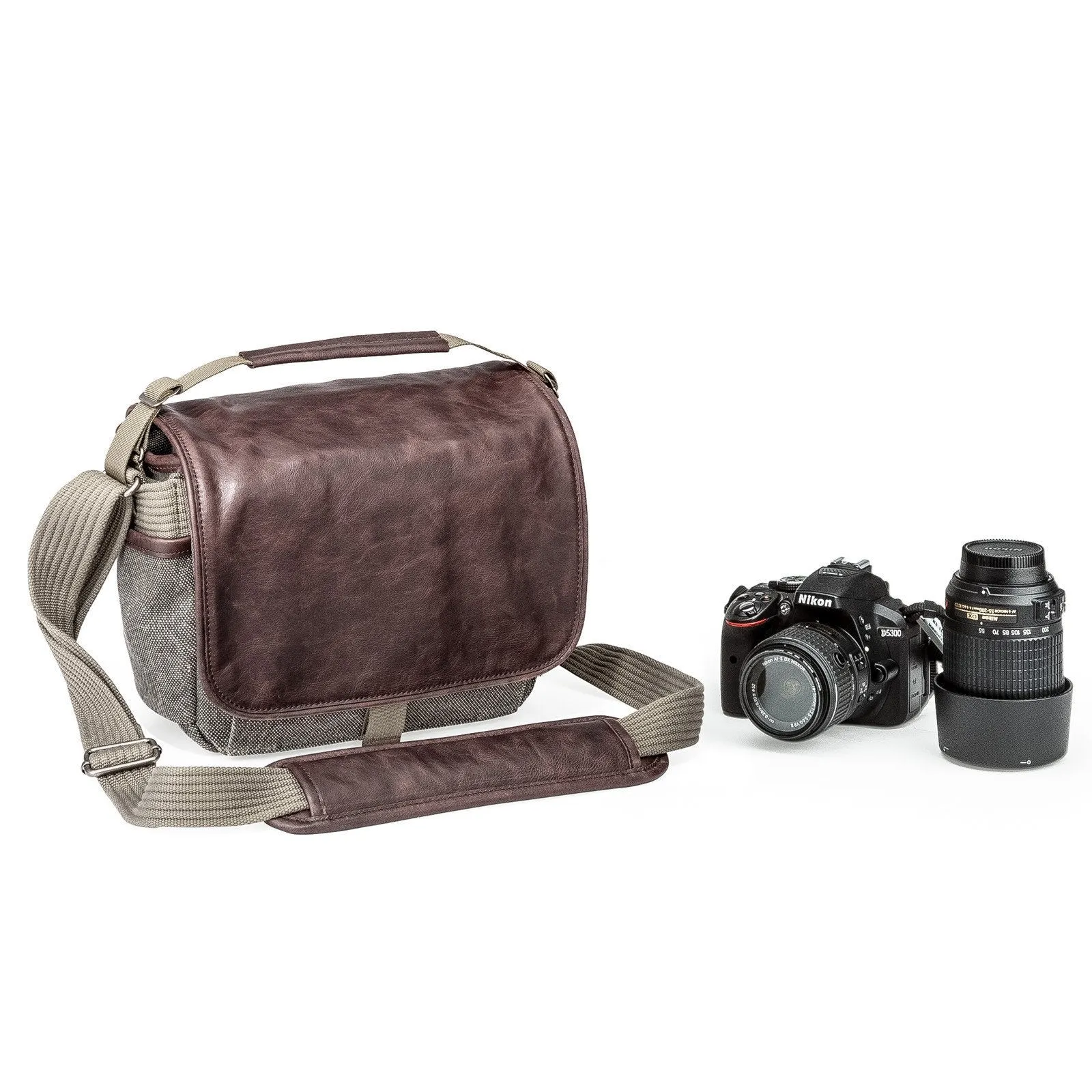 Think Tank Retrospective Leather 5 Shoulder Camera Bag - Sandstone