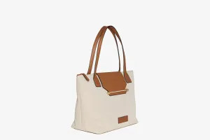 Travel Tote - Canvas Ecru/Tan