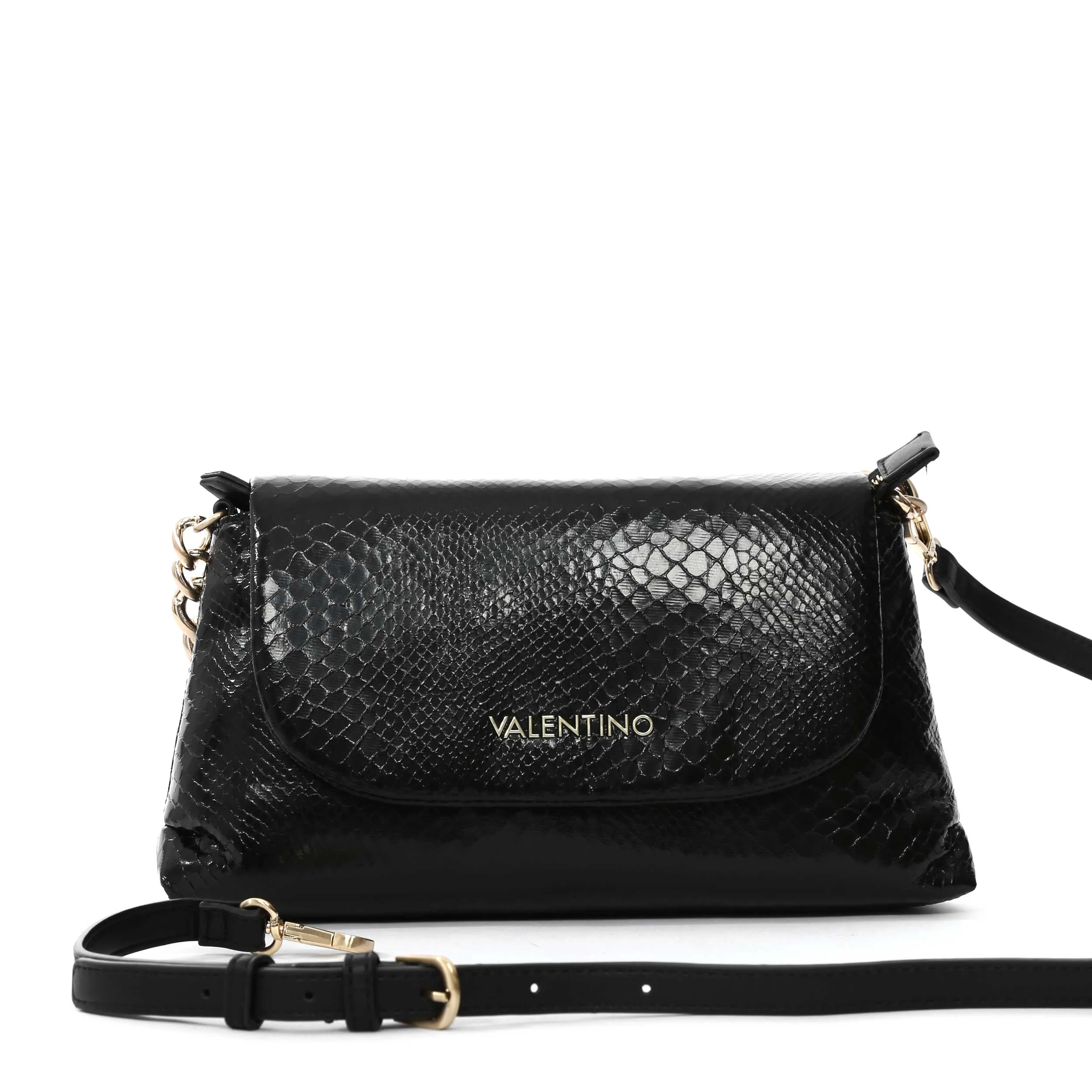 Valentino Bags Friends Ladies Flap Bag in Black