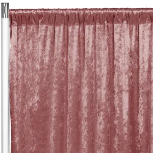 Velvet 10ft H x 52" W Drape/Backdrop Curtain Panel - Dark Dusty Rose/Mauve