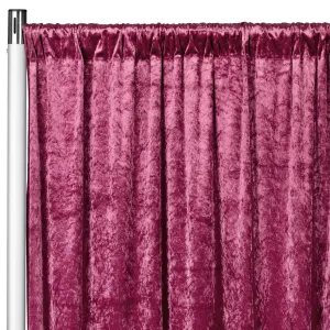 Velvet 10ft H x 52" W Drape/Backdrop Curtain Panel - Mulberry